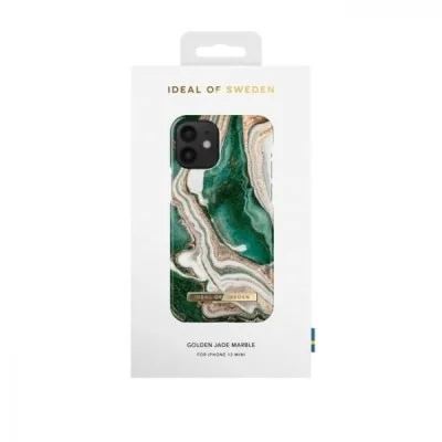Ideal of Sweden Case for iPhone 14 Pro Fashion - Golden Jade Marble